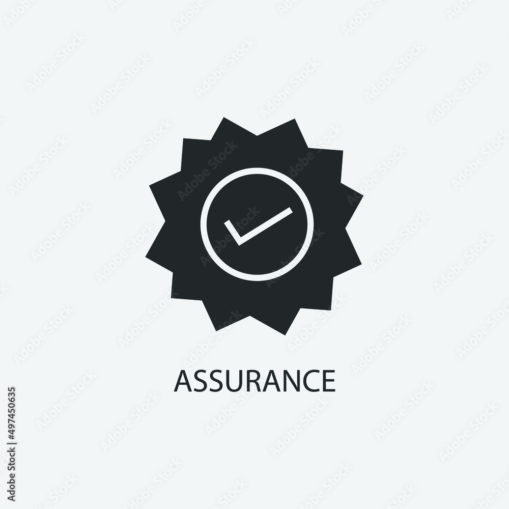 assurance vector icon illustration sign assurance vector icon illustration sign
