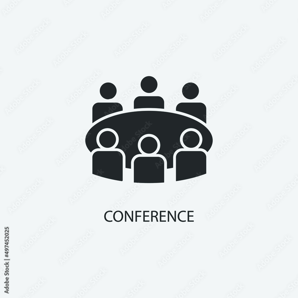 conference vector icon illustration sign conference vector icon illustration sign