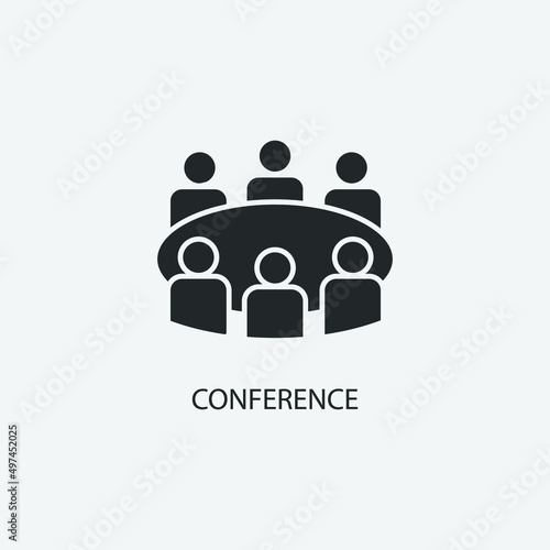 conference vector icon illustration sign 