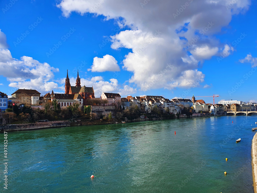 Basel, Schweiz: Skyline der Stadt
