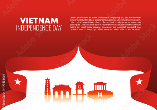 Vietnam independence day background for national celebration on September 2nd.