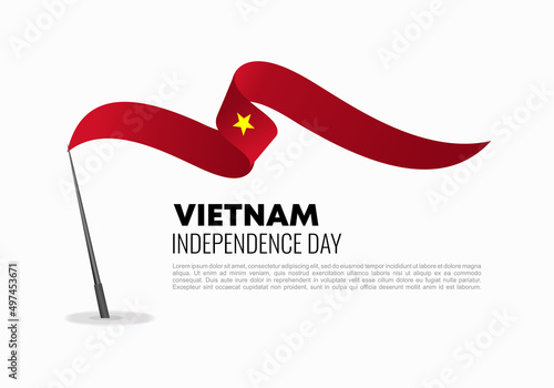 Vietnam independence day background for national celebration on September 2nd.