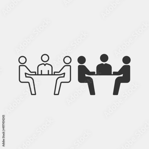 meeting vector icon illustration sign 