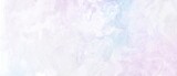 油絵抽象背景）パレットナイフペインティング・白っぽい紫の横長バナー　水色　春　アート　絵の具
