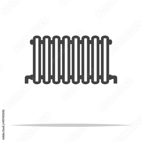 Heating radiator icon transparent vector isolated