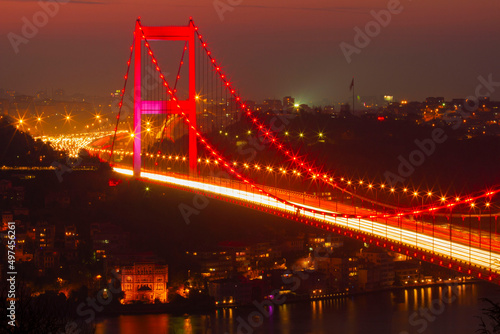 The Second Bosphorus Bridge or Fatih Sultan Mehmet Bridge, Istanbul photo