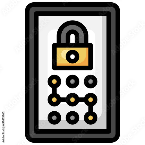 LOCK PATTERN filled outline icon,linear,outline,graphic,illustration