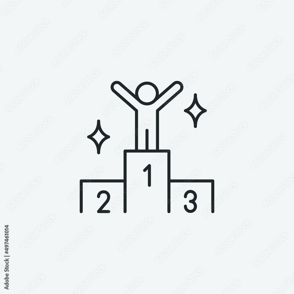 achievement vector icon illustration sign achievement vector icon illustration sign