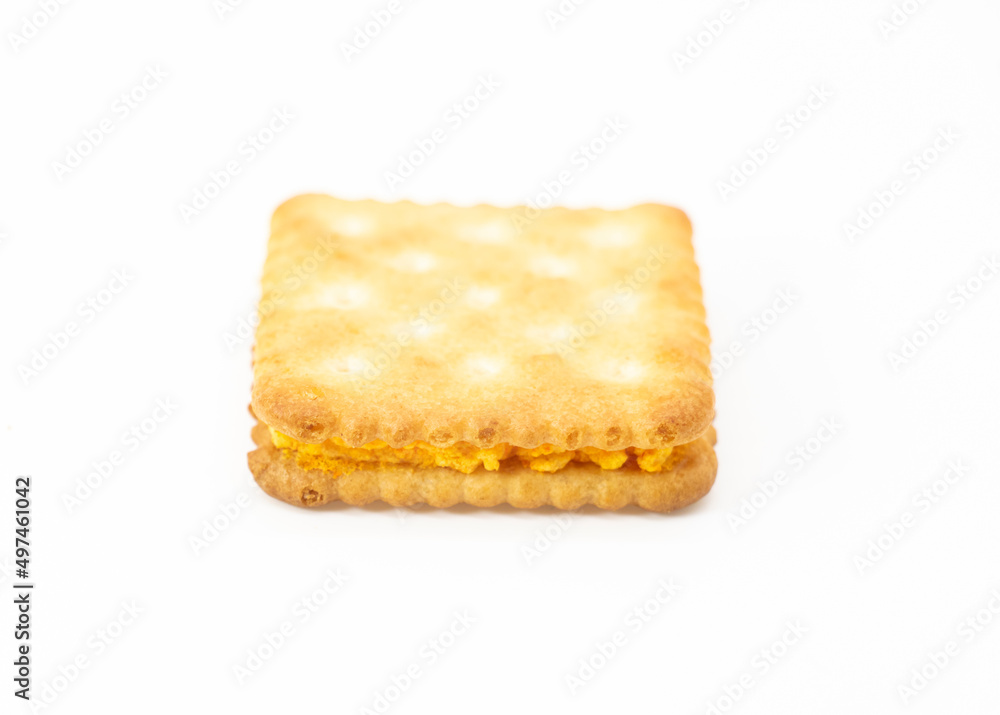 rectangular biscuit isolated on white, top view rectangular biscuit isolated on white, top view