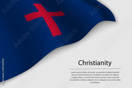 Wave flag of  is a religious symbol on white background.