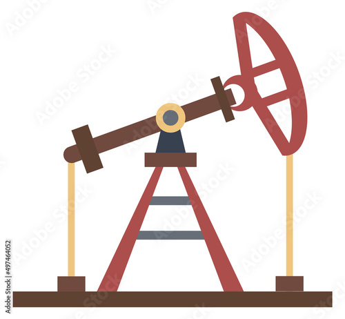 Oil pump. Petroleum manufacture building. Fuel industry