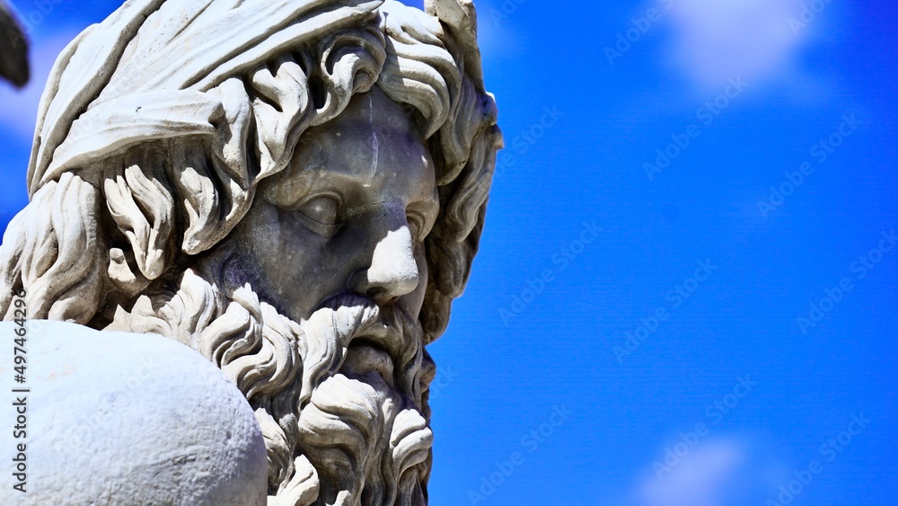 Statue in Fontana di Fiumi, Rom, Italien, Piazza Navona, 2022