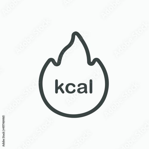 Calories burn icon vector symbol isolated