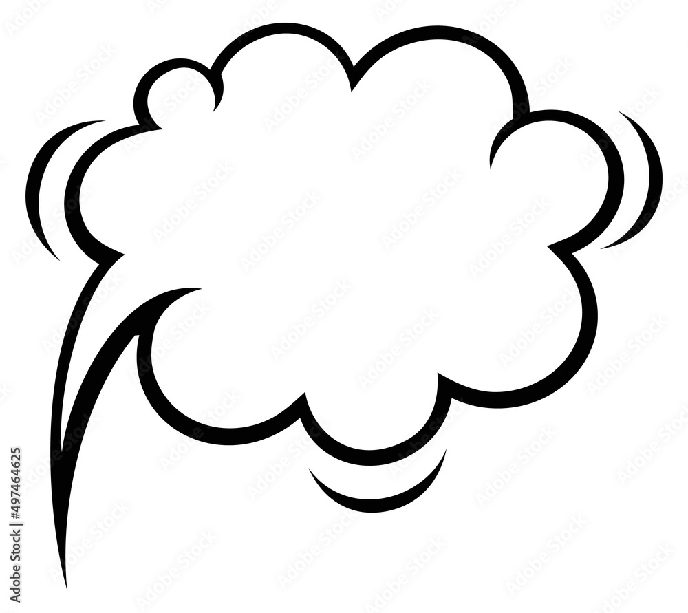 Cloud shape text frame. Comic speech bubble Cloud shape text frame. Comic speech bubble