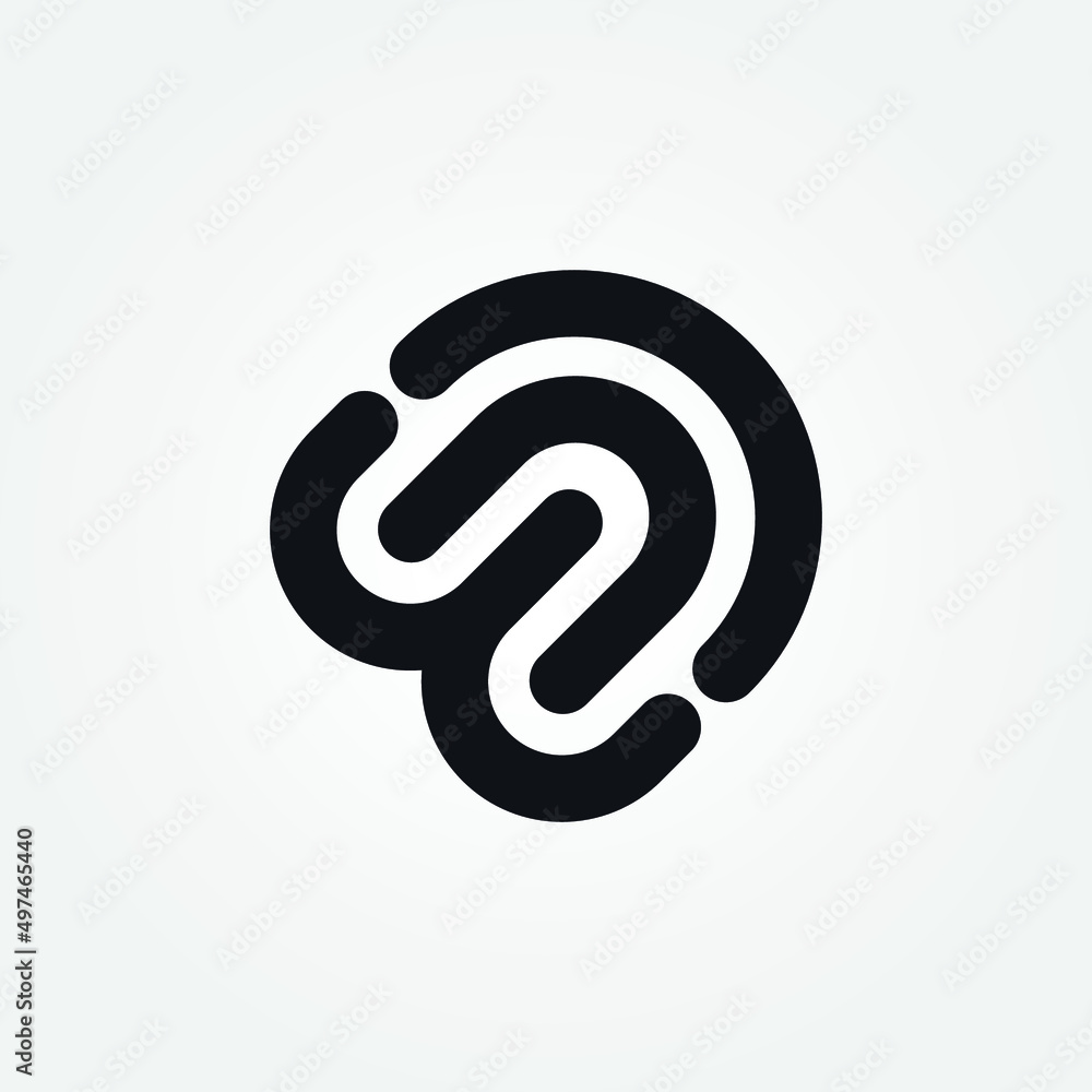 Abstract E and D letter communication or maze and identity link chain concept logo Abstract E and D letter communication or maze and identity link chain concept logo