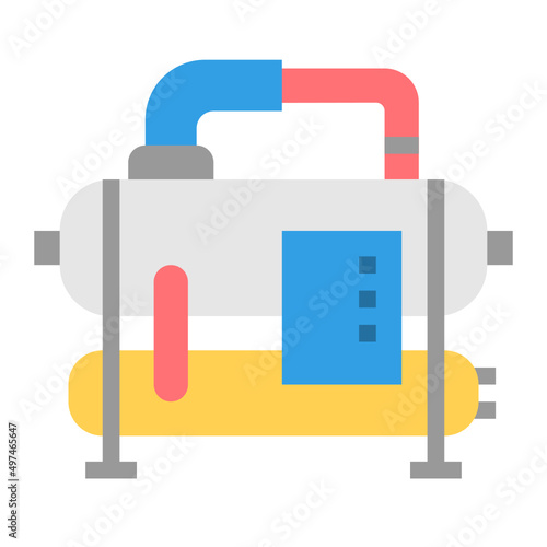 water chiller flat icon