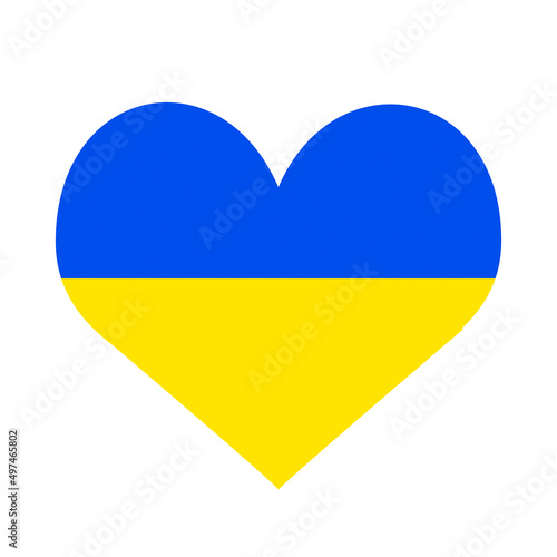 Free Download Illustration of a heart in the colors of the flag of Ukraine on a white background. No war in Ukraine. We pray for Ukraine.
 - GFXLoad