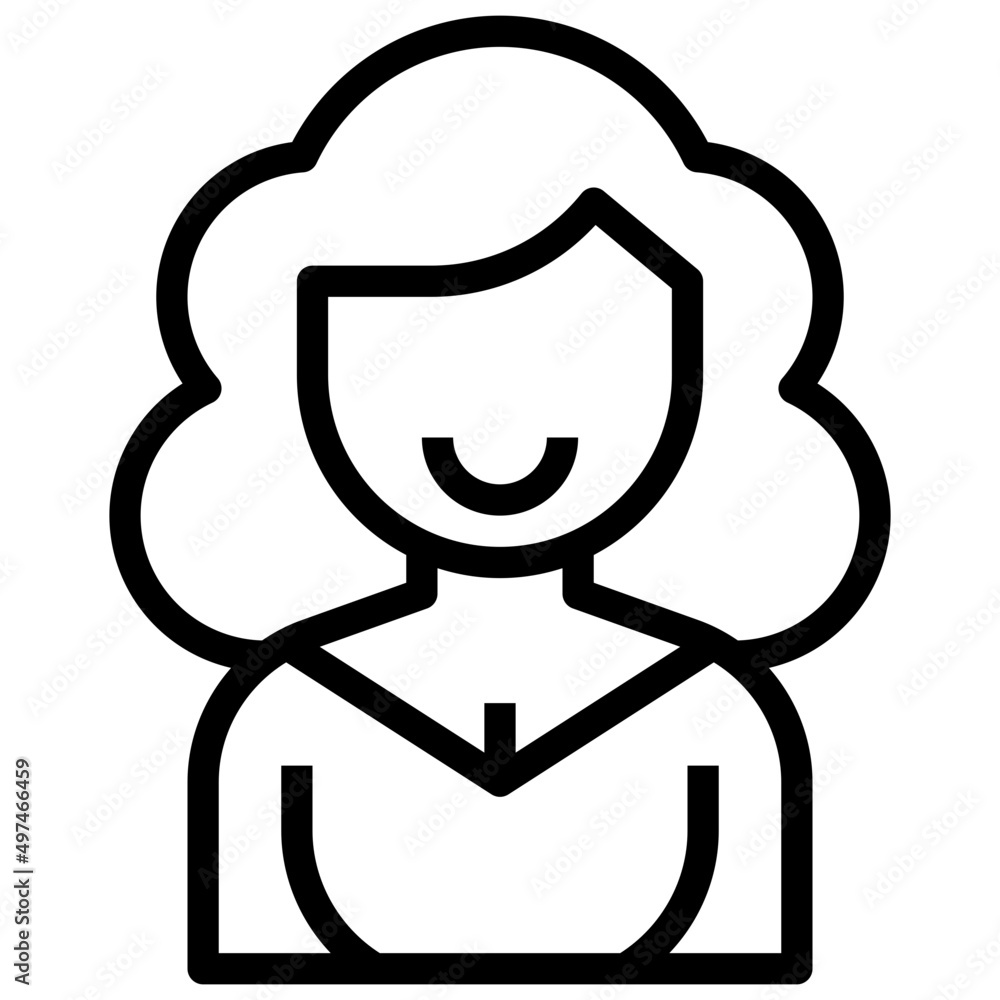 WOMAN line icon,linear,outline,graphic,illustration WOMAN line icon,linear,outline,graphic,illustration