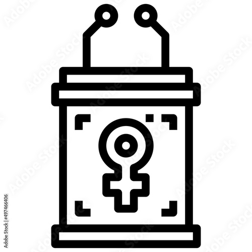 PODIUM line icon,linear,outline,graphic,illustration