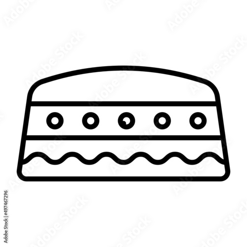 Taqiyah rounded cap vector line icon Design, Ramazan and Eid al-Fitr Symbol, Islamic and Muslims fasting Sign, Arabic holidays celebration stock illustration, Araqchin Concept