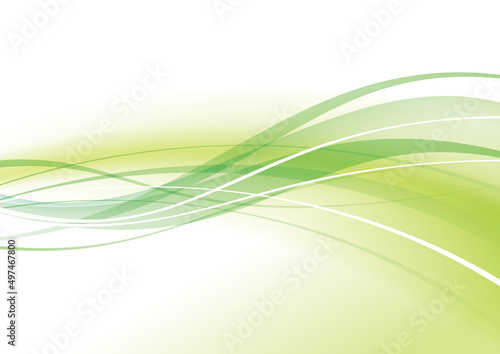 滑らかな曲線の抽象的な背景 緑