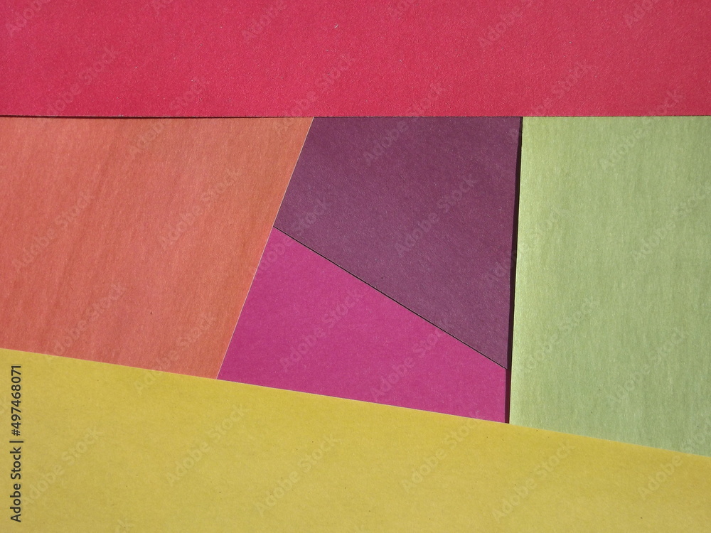 Background surface made of green and red paper
