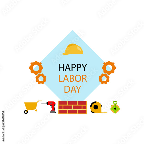 Flat Labor Day equipment Design