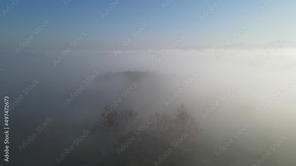 Aerial view above the clouds and sky in sunrise time , Inspiration concept Aerial view above the clouds and sky in sunrise time , Inspiration concept