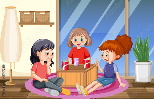 Happy kids party at home