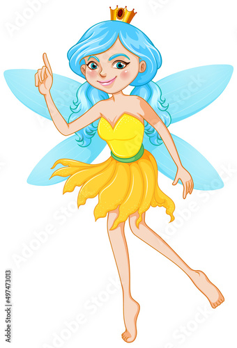 Beautiful fairy girl cartoon character