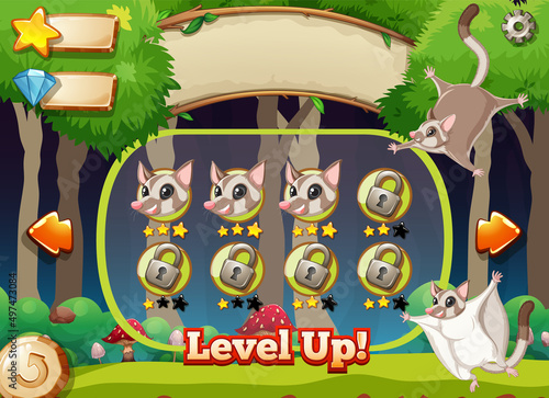 Game template with animal in background