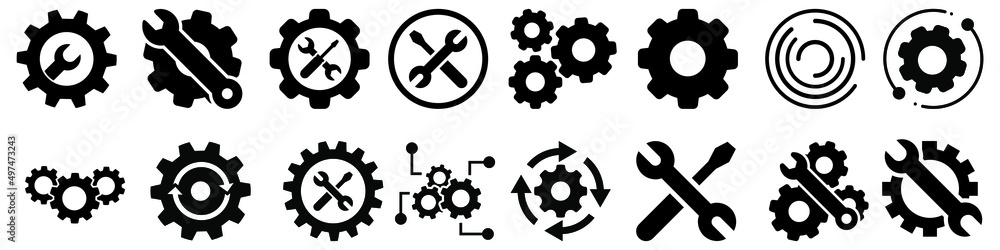 Fototapeta premium Options icon vector set. settings illustration sign collection. installation symbol. repair logo. 