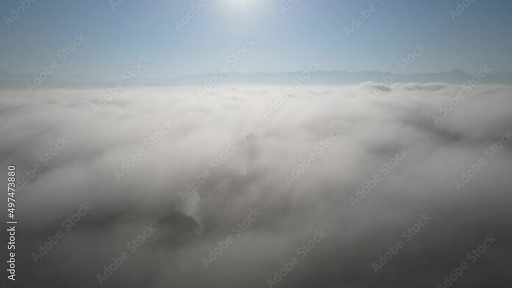 Aerial view above the clouds and sky in sunrise time , Inspiration concept Aerial view above the clouds and sky in sunrise time , Inspiration concept