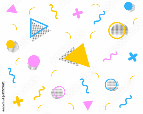 Abstract memphis style background