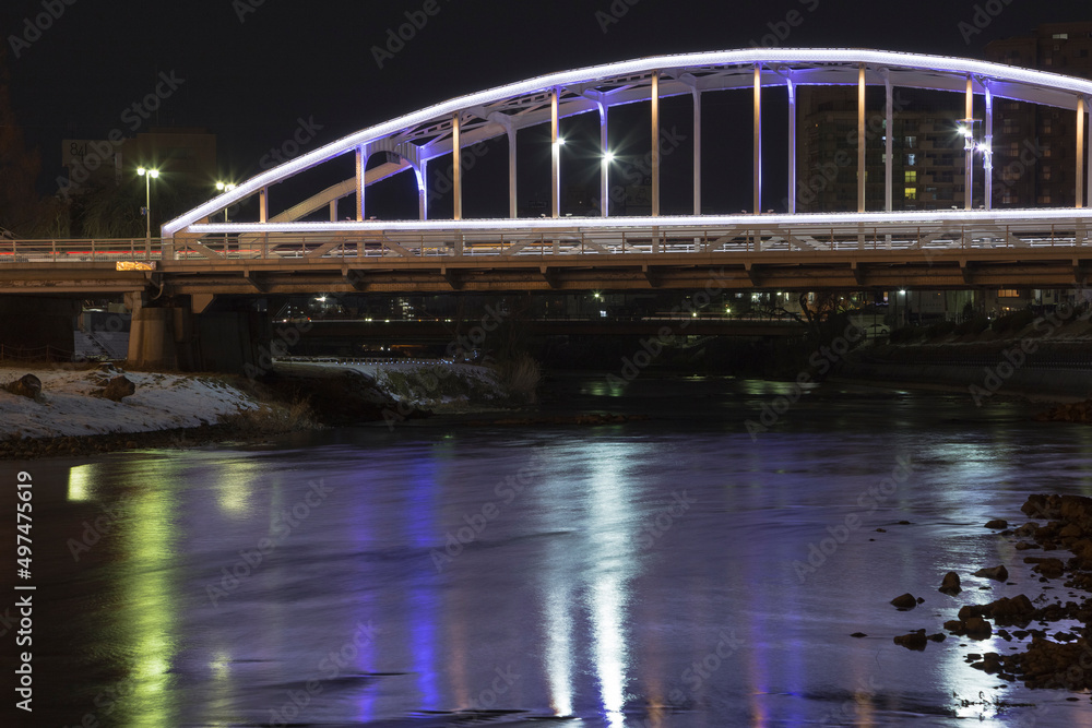 Obraz premium ライトアップ開運橋