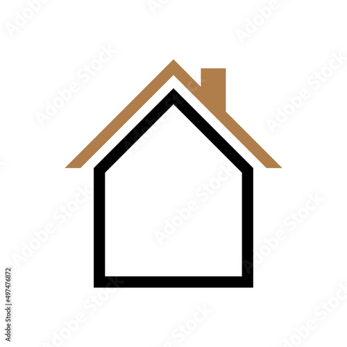 House symbol Vector simple flat logo symbol