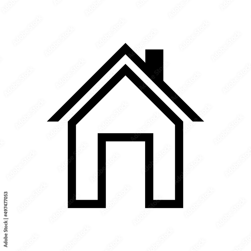 House symbol Vector simple flat logo symbol