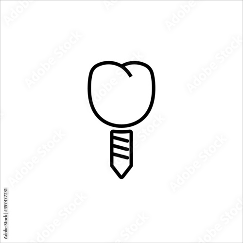 dental implant icon vector illustration symbol