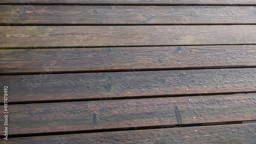 Wallpaper Mural Bootssteg Planken Holz, regennass Torontodigital.ca