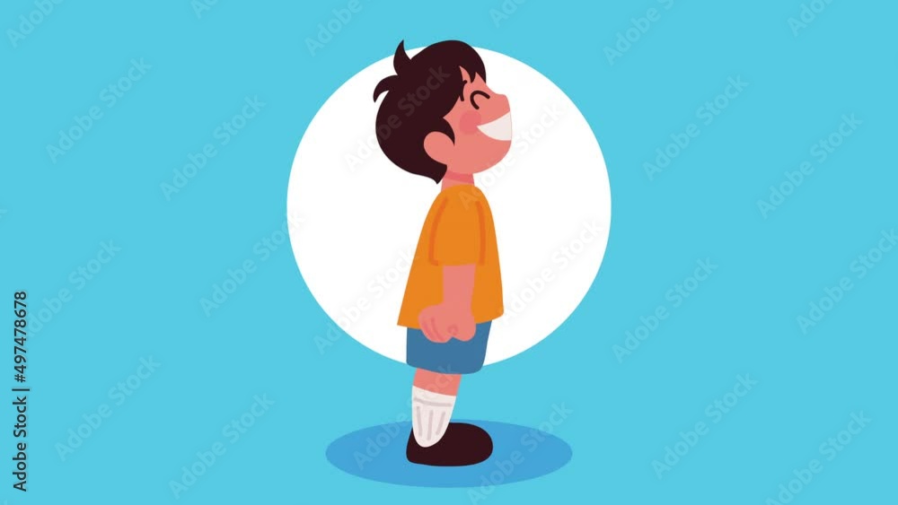 little boy standing character animation little boy standing character animation