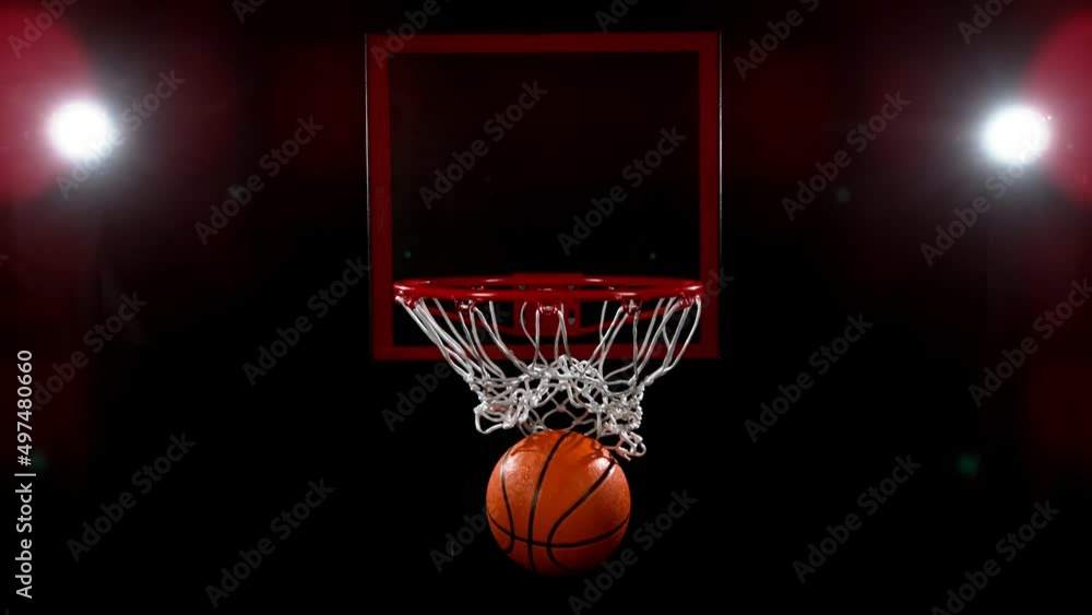 Super slow motion of basketball player hitting the basket. Filmed on high speed cinema camera Phantom, 1000fps. Speed ramp effect. Super slow motion of basketball player hitting the basket. Filmed on high speed cinema camera Phantom, 1000fps. Speed ramp effect.