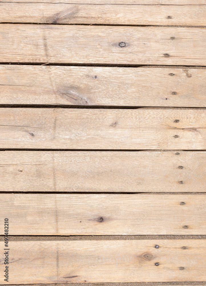 Naklejka premium background of wooden slats arranged horizontally