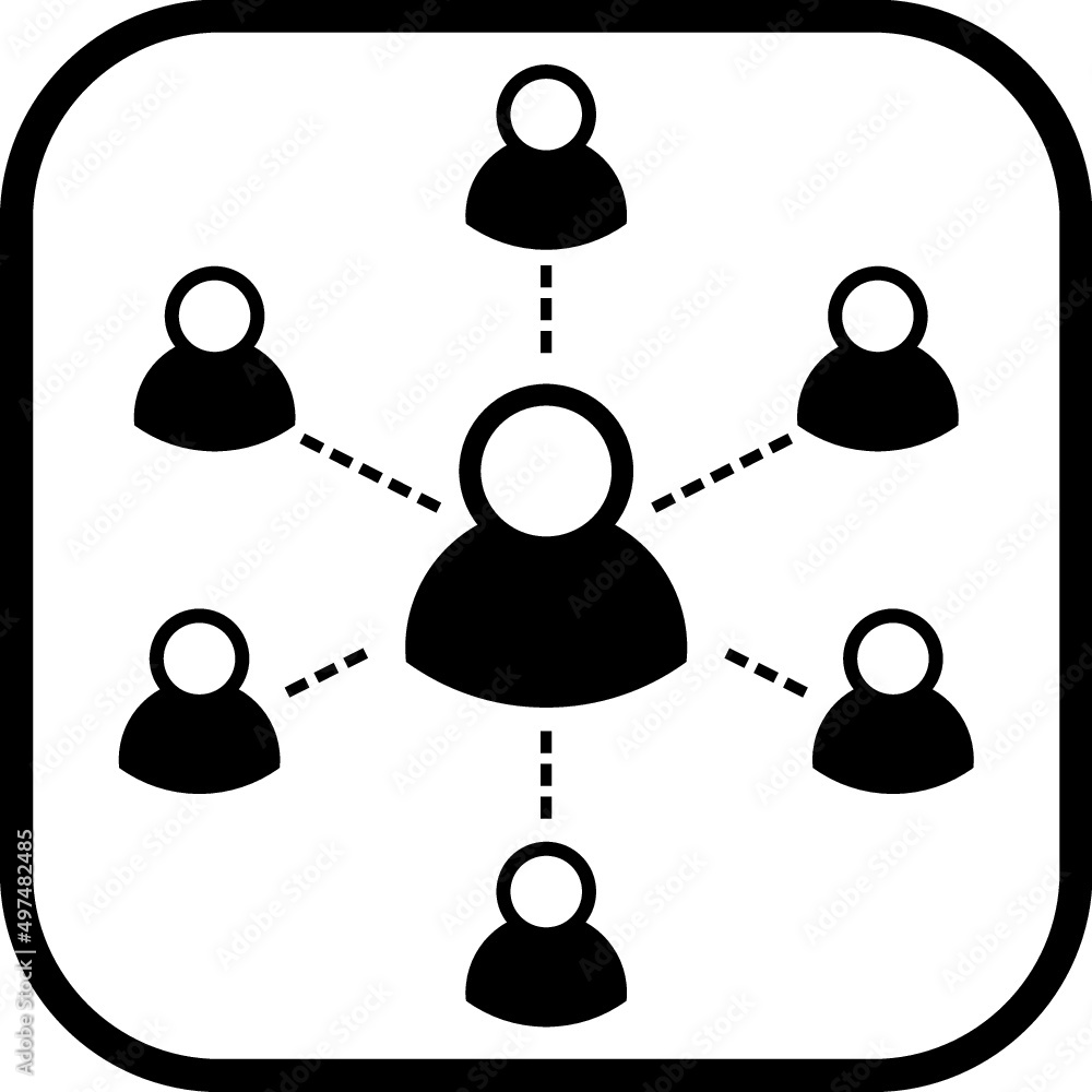 People social network team connections vector icon People social network team connections vector icon