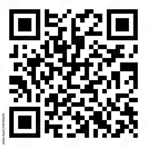 Qr code. Vector square icon. Black qr code isolated on white background. Illustration qrcode for scan product, app mobile phones or computers. Scanner coding line. Abstract coded information