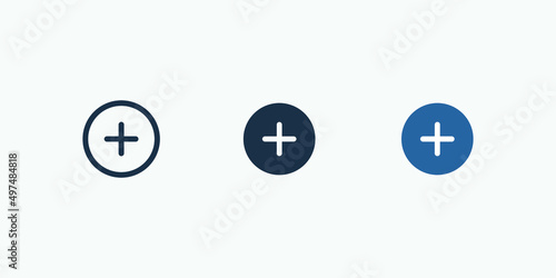 Fototapeta Naklejka Na Ścianę i Meble -  Add vector icon isolated. Vector illustration style is flat iconic symbol. Designed for web and app design interfaces.