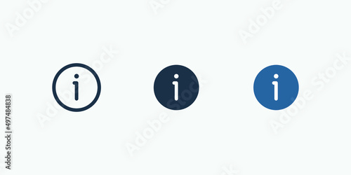 Info vector icon isolated. Vector illustration style is flat iconic symbol. Designed for web and app design interfaces.