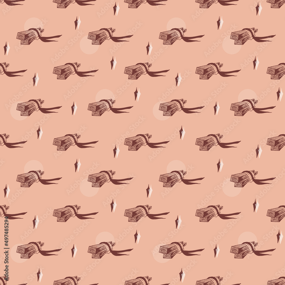 eamless pattern with yoga incense eamless pattern with yoga incense