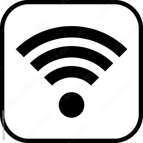 Podcast, RSS or wi-fi symbol. Vector wifi hotspot icon or sign