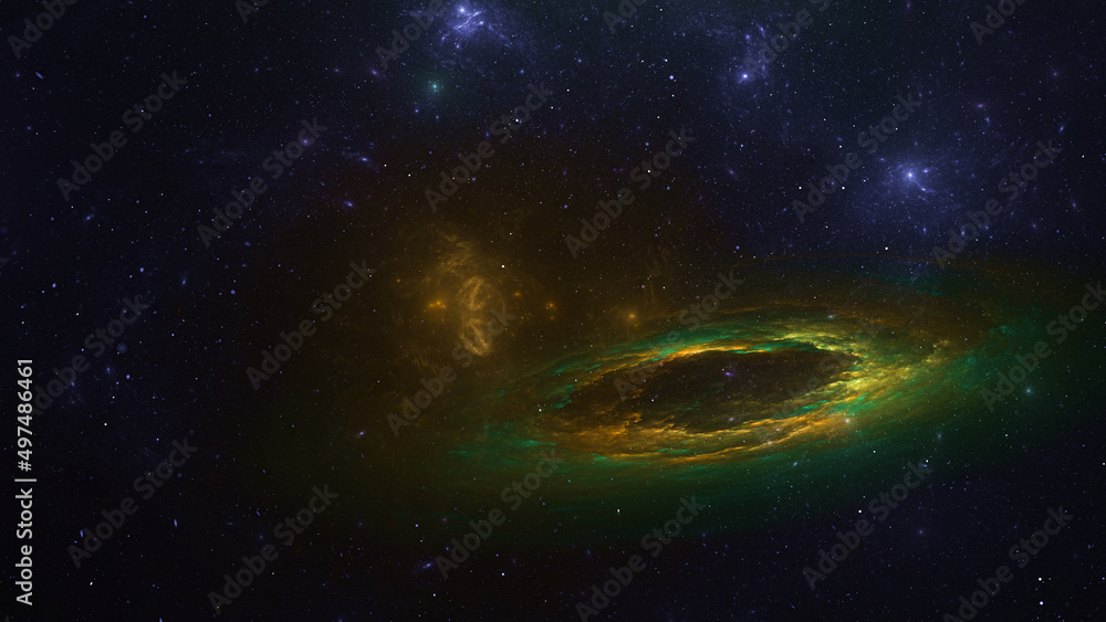 3d effect - abstract space scene