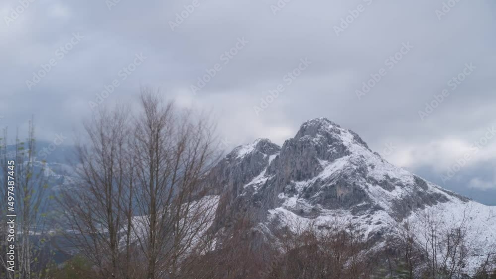 snowy mountain timelapse in winter snowy mountain timelapse in winter
